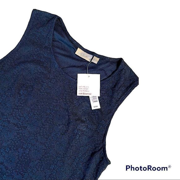 Black Lace Double Layered Slouchy Tank - NWT Croft and Barrow - Picture 8 of 9